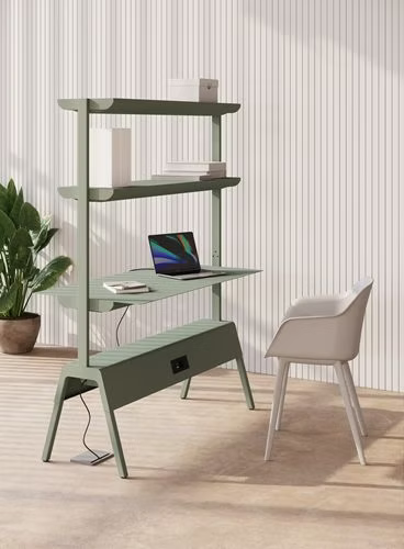 Libreria Crossover con piano scrivania