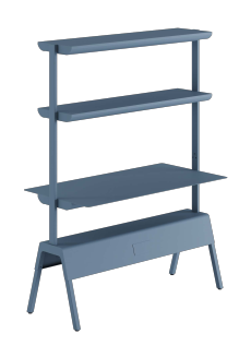 Libreria Crossover con piano scrivania