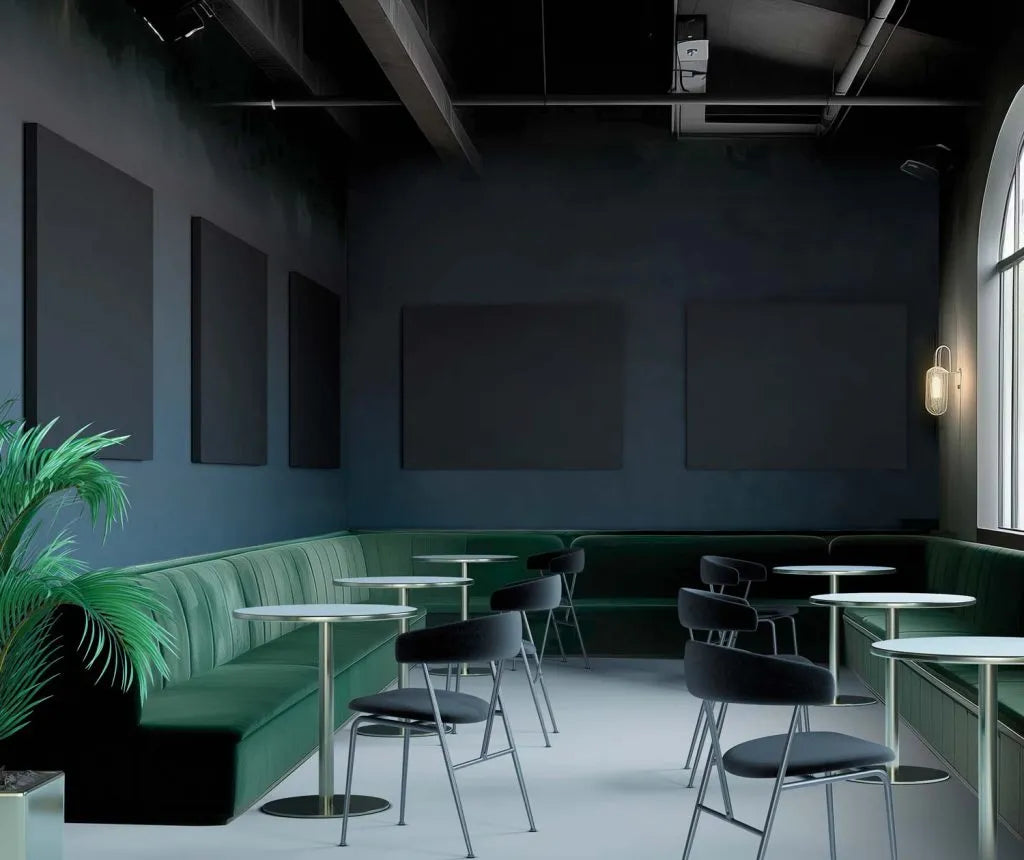 Coppia pannelli fonoassorbenti Urban dal design industriale